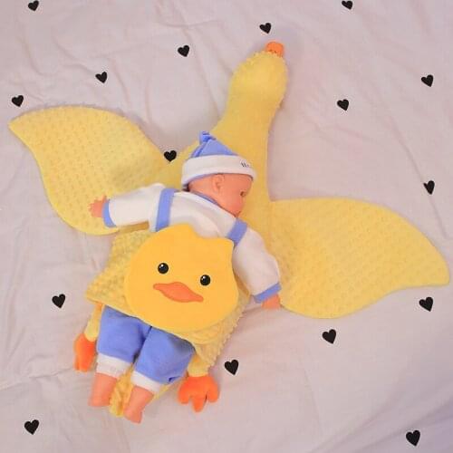 HOT Baby Kids Appease Pillow Stuffed Soft Duck Shaped Baby Sleep Doll Duck Fluffy Cushion