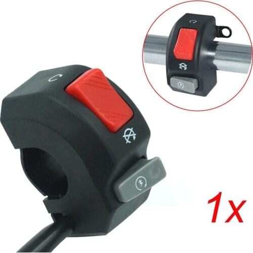 7/8" Motorcycle Handlebar Fog Headlight Horn Start Kill Switch ON OFF Button 12V Motorbike Replacement Accessories