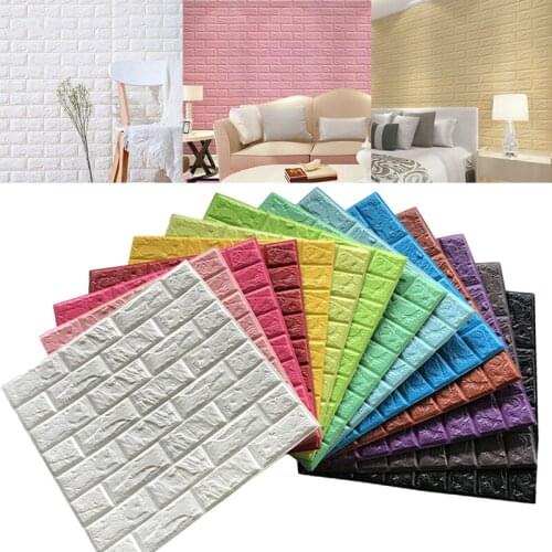 Self-Adhesive 3D Brick Sticker Wallpaper Foam Waterproof Wall Covering Wallpaper For Living Room Diy Background Home Decoration
