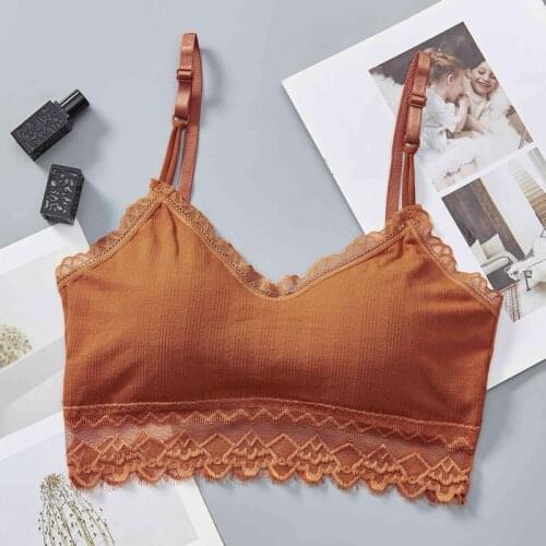 Sexy Women Lace Stitching Bras Lingeries Beautiful Back Wrap Chest Women Lace Tube Tops Gathered Bras