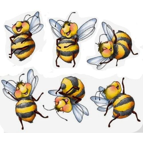 Transparent Silicone Rubber Stamp And Metal Die Sheet Cling Scrapbooking DIY Cute Pattern Photo Album Embossing Bee Expression
