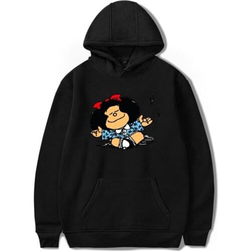Cartoon Mafalda Printed Hoodies For Men/Women Kawaii Streetwear Sweatshirts Casual Oversized Hooded Harajuku Pullovers Cool Tops