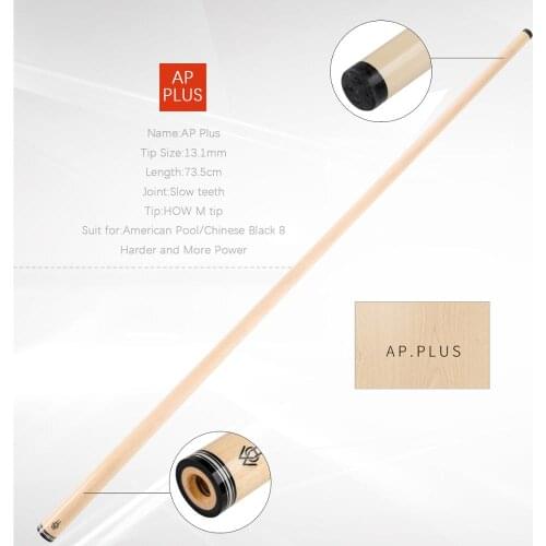 HOW CUES AP PLUS Shaft 3/8*8 Radial Pin Joint Shaft Pool Cue Stick Shaft 13.1mm Billiard Solid Wooden Shaft