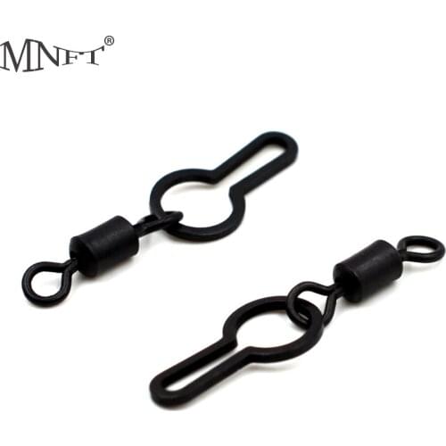 MNFT 12Pcs PVA Bag Clip Swivel Carp Fishing Mesh End Tackle Terminal Tackle Rolling Swivel Snaps Clips
