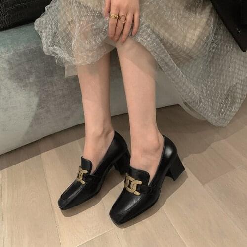 SKLFGXZY Brand Black Brown Women High-heeled Shoes Genuine Leather Cowhide Wedding Party Shoes Oxford Pumps Shoes