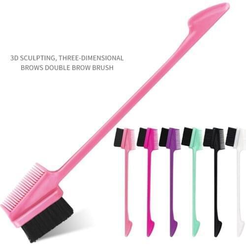 1Pc Beauty Double Sided Edge Control Hair Comb Hair Styling Hair Brush Beauty Hair Styling Hair brush Makeup Brush For Men Women