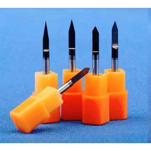 1pc A series 3.175mm Flat Bottom Metal Engraving Bits Carving Cutter Titanium Coating CNC Router Tools for Metal