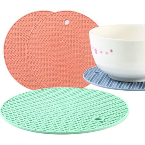 1pc Kitchen Accessories Table Placemat Silicone Cup Mat Drink Cup Coasters Coffee Placemat Non-slip Pot Holder Dropshipping