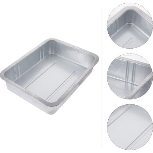 1pc Steel Oil Drain Pan Waste Engine Oil Collector Tank Gearbox Oil Drip Tray