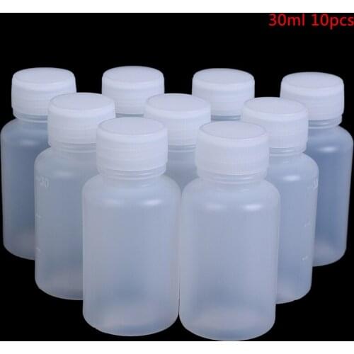 10pcs 30ml Empty Clear Pump Dispenser For Acetone Polish Remover Alcohol Liquid Oil Nail Art Beauty Tool Equipment