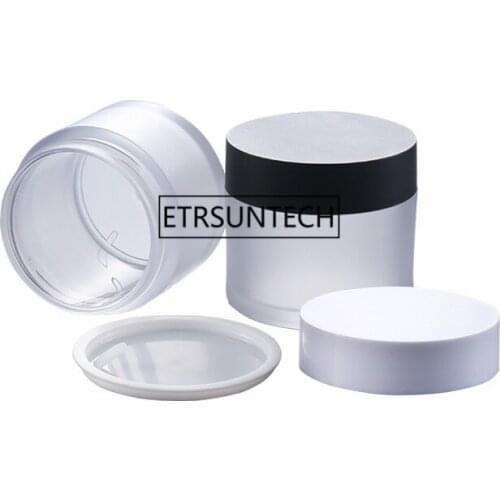 100pcs 50g Empty Frosted Cream mask PET bottles jars containers for cosmetic packaging skin care cream tin F2888