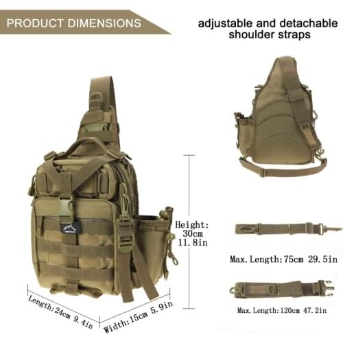 HETTO Chest Bag for Outdoor Sports Sling Shoulder Bag Hiking Climbing Backpack Women and Man Chest Bag Pack