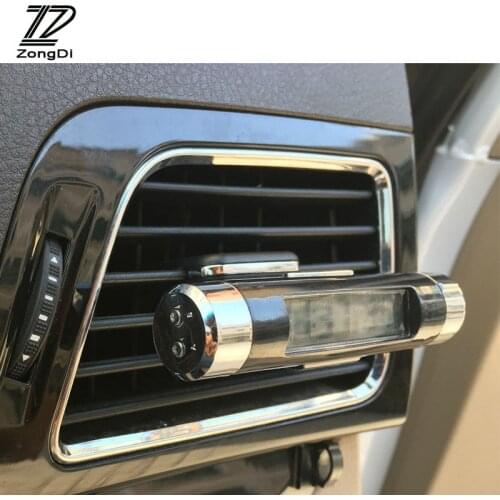 1X Car air outlet thermometer electronic clock Blue backlit for Lada Toyota Corolla c-hr Avensis RAV4 Auris Honda fit Civic 2017