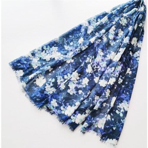 2021 Women Fashion Floral Printed Pattern Cotton Scarf Shawls Wraps Hijabs 10pcs/lot