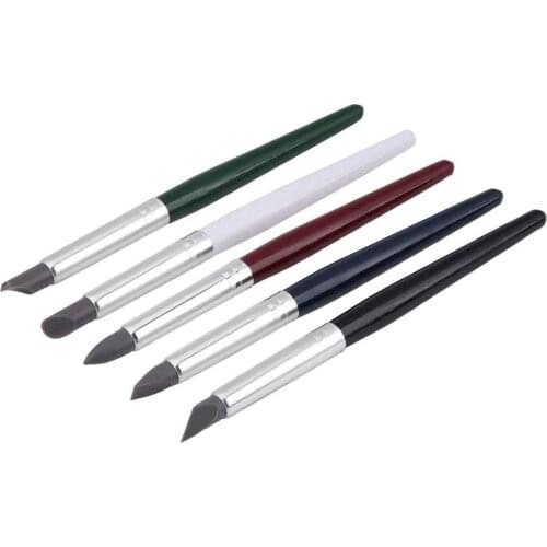 5pcs Hard Silicon Color Shaper Size 6 Potters Tool Kit Rocks For Painting Sculpted Clay Tools Wax Sculpting Tools for Beginners