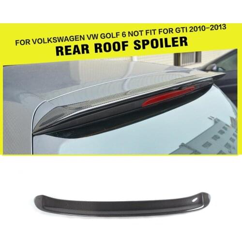 Car Style Carbon Fiber / FRP Racing Rear Spoiler Wing for Volkswagen VW Golf VI MK6 Santdard 2010 - 2013