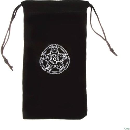Velvet Pentagram Tarot Card Storage Bag Toy Jewelry Home Mini Drawstring Package Board Game Tarot Storage Bag