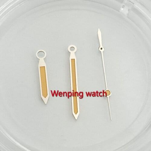 Watch hands Silver side orange fit mingzhu dg 2813 ; 3804 movement P881