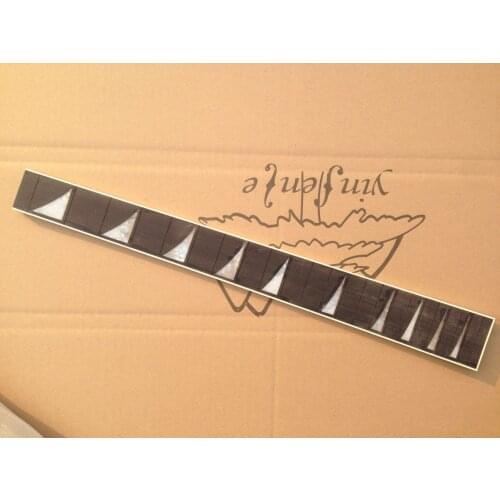 Ebony guitar fretboard With Binding Shark Fin Inlay 22 Fret 25.5'' Guitar parts