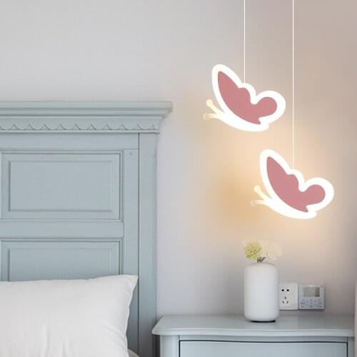 Net red Creativity 2 heart-shaped LED pendant lights aisle aisle bedside Children lamp Restaurant bar pendant lamps WJ620