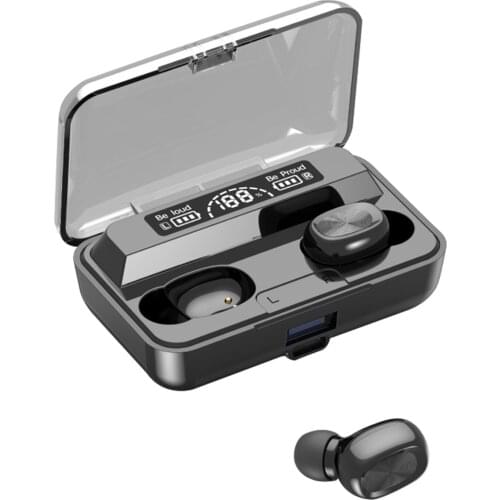 G03-5 Bluetooth Headset Sweatproof HD LED Digital Display ABS Portable In-ear Wireless Sports Earphones for Hiking