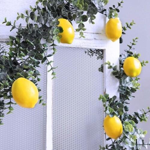 Quality 20 Pcs Artificial Lemons Fake Lemons Faux Lemons Fruits in Yellow 3 Inch Long X 2 Inch Wide