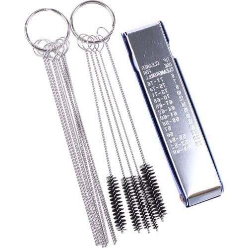 Car Motor Carburetor Carbon Dirt Jet Remove Needles Nylon Brushes Tool Kit
