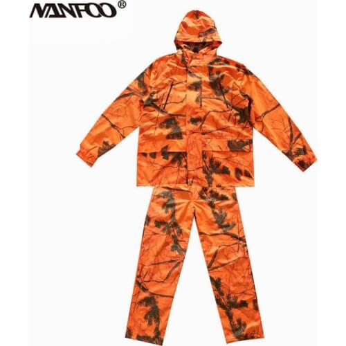New Spring Autumn Outdoor Mens Bionic Camouflage Hunting Clothing Fishing Suit Tactical Ghillie Suit Hooded Jacket Waterproof