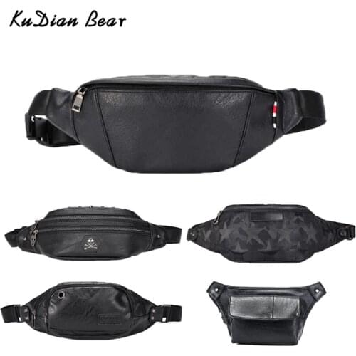 KUDIAN BEAR Men's Waist Bags