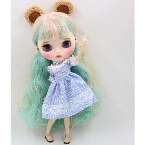 ICY DBS Blyth Doll No.BL4006/1200/2352 Mint mix Yellow and Pink hair Carved lips Matte customized face 1/6 bjd ob24 anime