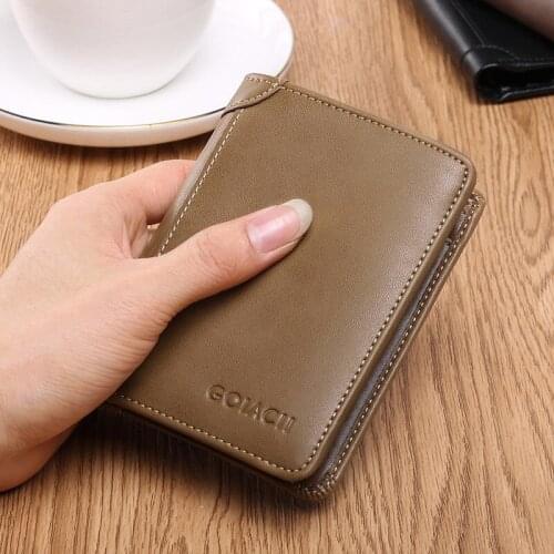 Mens Wallet 2021 New Mens Short Retro Wallet Multifunctional Coin Purse Wallet Vertical Style Wallets