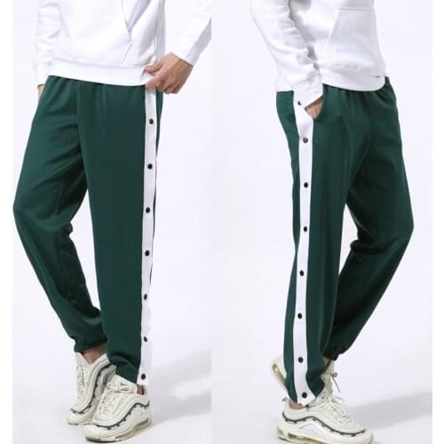 Football Athletics Jogging Fitness Trousers Black White Men Running Sport Pants Soccer Sweatpants with Zipper Pocket Basketball