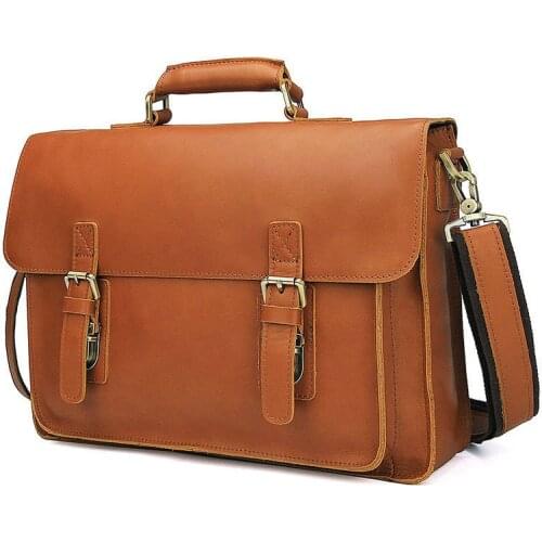 Bag Maletines Briefcase 15 Inch Computer Genuine Briefcase Men Laptop Leather Messenger Bag Leather Hombre Trabajo Cowhide