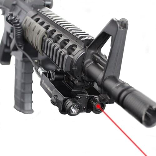 Tactical Military Rifle Gun Light with Green Laser Sight for Picatinny Rail Rifles Airsoft Hunting Guns AR15 M16