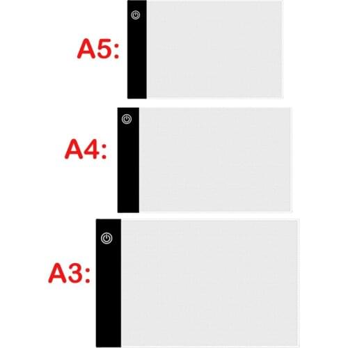 A3 A4/A5 Size Three Level Dimmable Led Light Pad,Tablet Eye Protection Easier for Diamond Painting Embroidery Tools Accessories