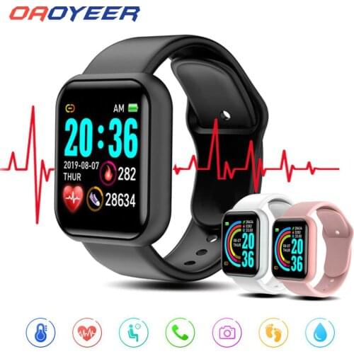 Smart Watch Waterproof Bluetooth Blood Pressure Fitness Tracker Heart Rate Monitor Smartwatch For Apple IOS Android Y68 D20