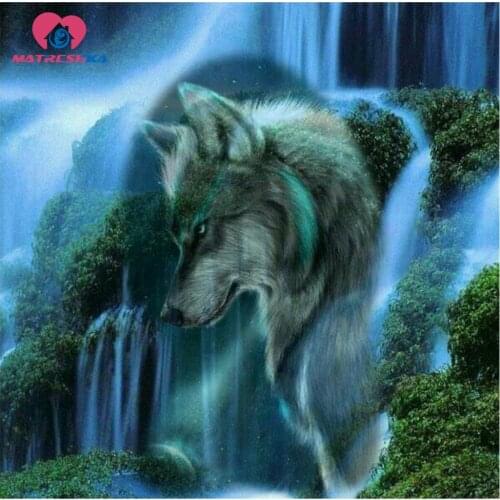 Needlework diy home decor Diamond embroidery wolves Pictures of rhinestones Diamond painting full Mosaic drawings wolf drill