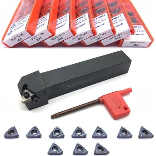 16ER 14UN 16UN 18UN BMA 20mm*20mm high quality Thread Turning Tool and 1PC SER2020K16 turning holder Mechanical
