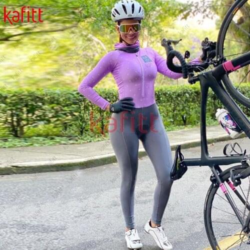 Kafitt bicicleta Work Uniform Ladies Outdoor Sports Shirt Set Cycling Wear Long Jumpsuit Robe macaquinho ciclismo cycling