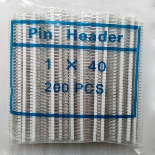 10pcs/lot Good quality 2.54mm 1X40 Single Row Male Pin white Header Strip