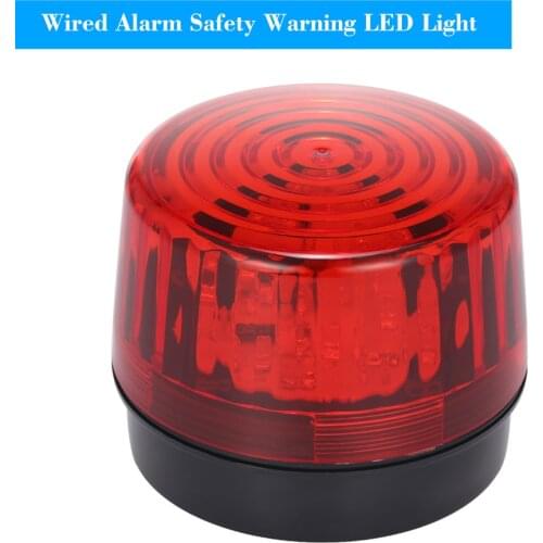 12V 150mA Indicator Signal Llight red Wired Flashing Light Alarm Strobe Flashing LED Warning Light FIRE Siren for Home security