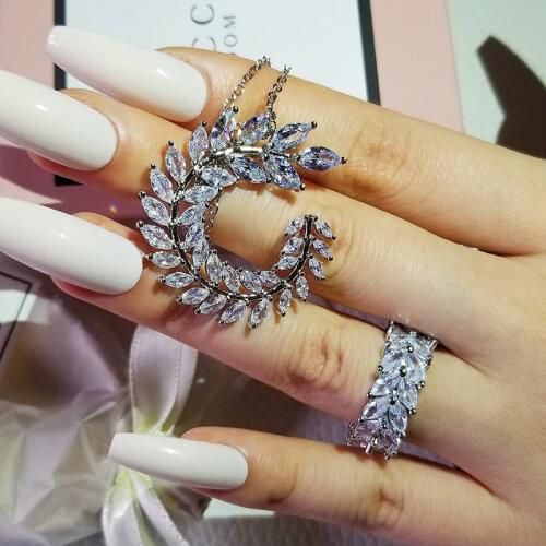 2021 new luxury marquise wedding bridal for women lady anniversary gift jewelry drop shipping J5208