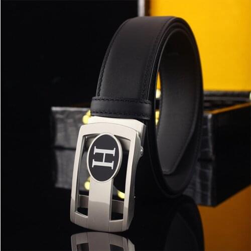 2021 New Ceinture pour Hommes Letter H Business Belt leisure stainless steel Buckle Fashion Luxury cowhide leather Belt for men