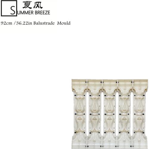 92cm /36.22in Tall Strong Plastic ABS Screw, Begonia& Tulip Shape Cast in Place Concrete Balcony &Gardening Balustrade Mould