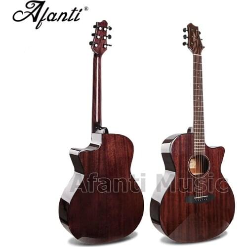 Afanti Music 40.5 inch Solid Mahogany top / Mahogany Back & Sides Acoustic guitar (WY-059)