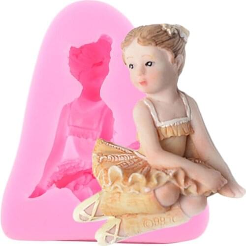 Angel Girl Silicone Mold Baby Birthday Cupcake Topper Fondant Cake Decorating Tools Chocolate Gumpaste Moulds Polymer Clay Molds