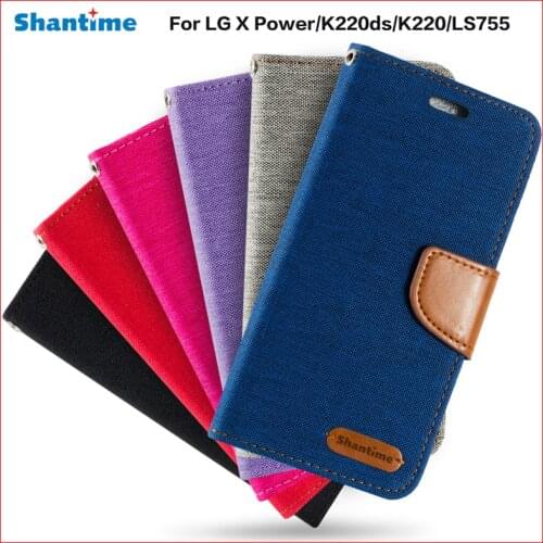 Leather Wallet Case For LG X Power Flip Phone Case Tpu Soft Silicone Back Cover For LG K220ds K220 LS755 Business Book Case