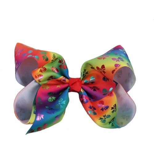 CN Large Love Heart Hair Bow With Clips For Kids Girls Handmade Unicorn/Rainbow/Rhinestone Hair Clips Hairgrips Hair Accessories