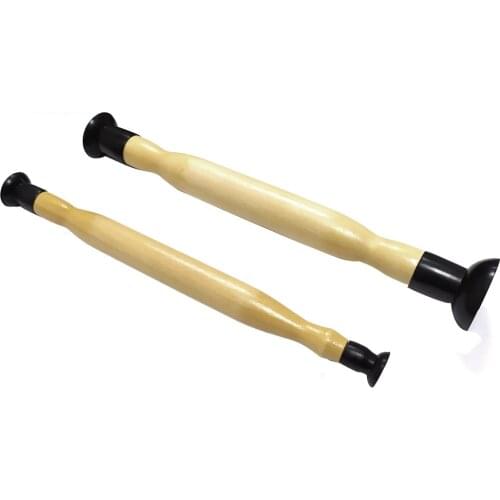 2pcs Wooden Valve Lapping Sticks Grips with Suction Cup for Auto Motorcycle Engine Cylinder Engine Valves Grinding Repair Tool