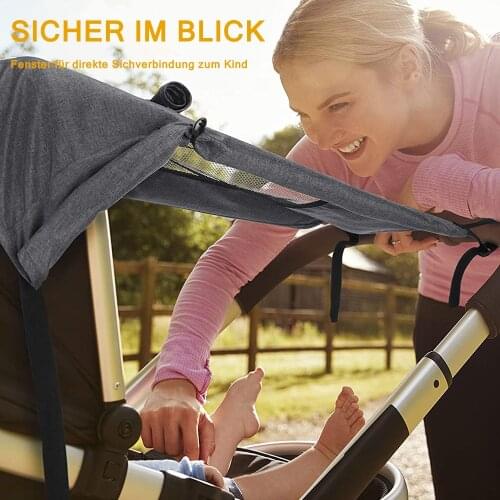 Infants Baby Stroller Pushchair Safe Awning Crib Cart Pushchair Protection Sunscreen Awning With Carry Cloth Bag